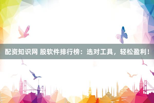 配资知识网 股软件排行榜：选对工具，轻松盈利！