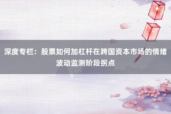 深度专栏：股票如何加杠杆在跨国资本市场的情绪波动监测阶段拐点